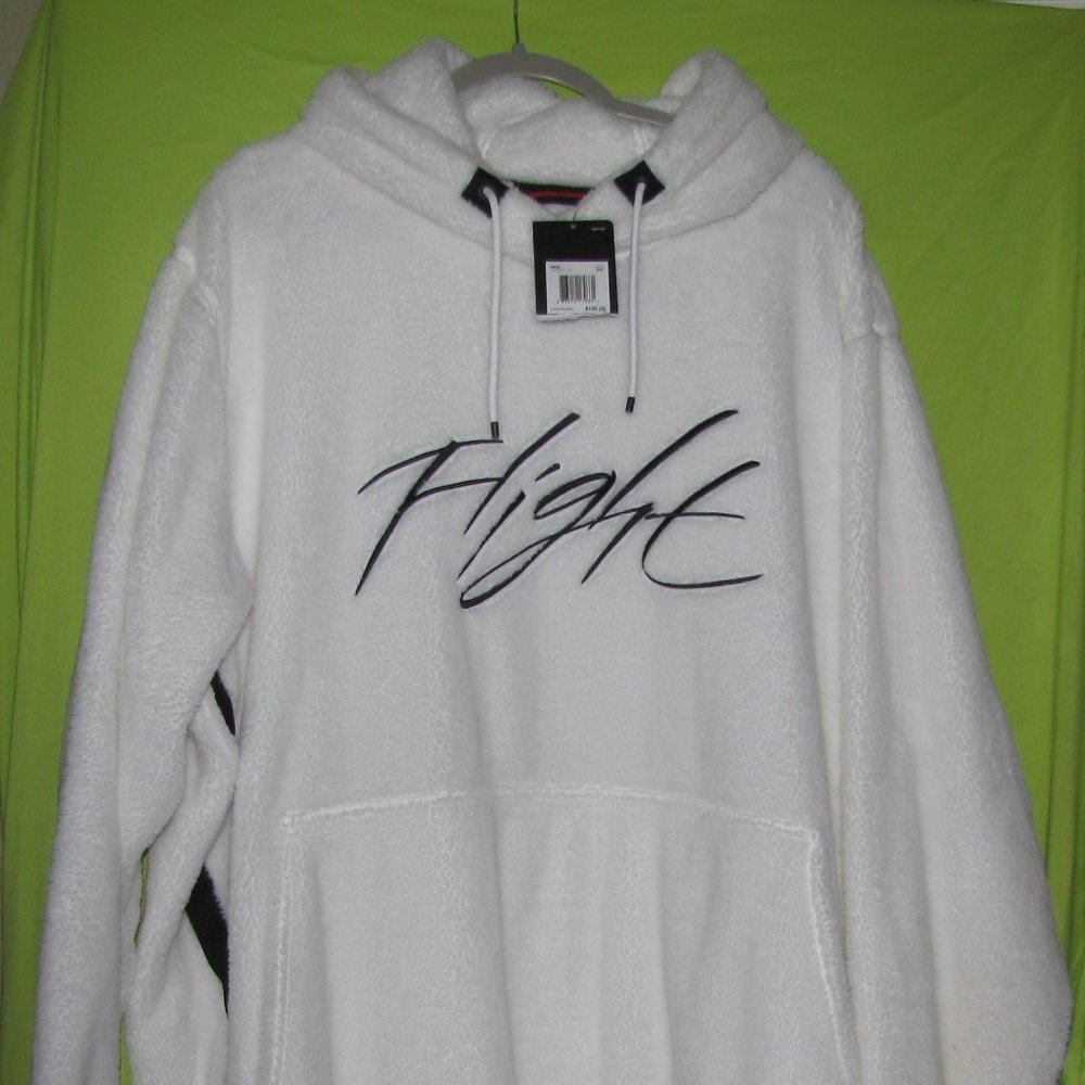 Nike Air Jordan Wings Of Flight Sherpa Pullover Hoodie White Men’s Size 3XL